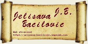 Jelisava Bačilović vizit kartica